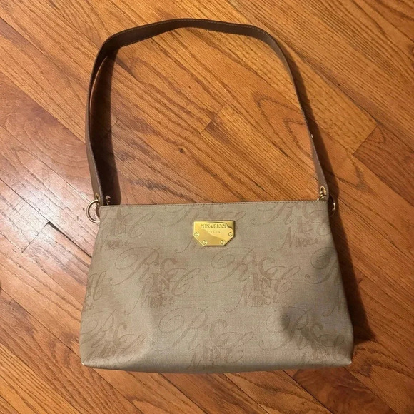 Nina Ricci Logo Leather Handbag in Tan Brown - Picture 1 of 3